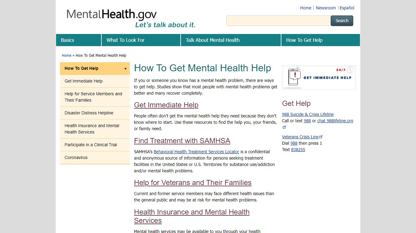 How To Get Mental Health Help | MentalHealth.gov